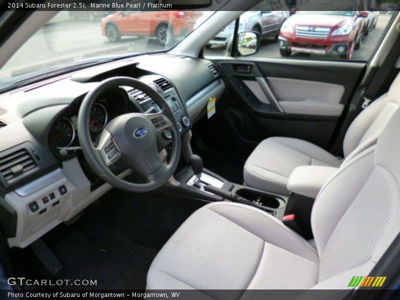 Marine Blue Pearl / Platinum 2014 Subaru Forester 2.5i
