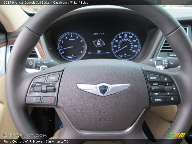 Casablanca White / Beige 2015 Hyundai Genesis 3.8 Sedan