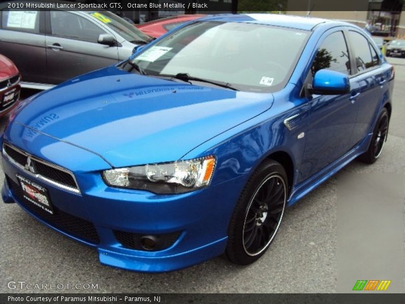 Octane Blue Metallic / Black 2010 Mitsubishi Lancer Sportback GTS
