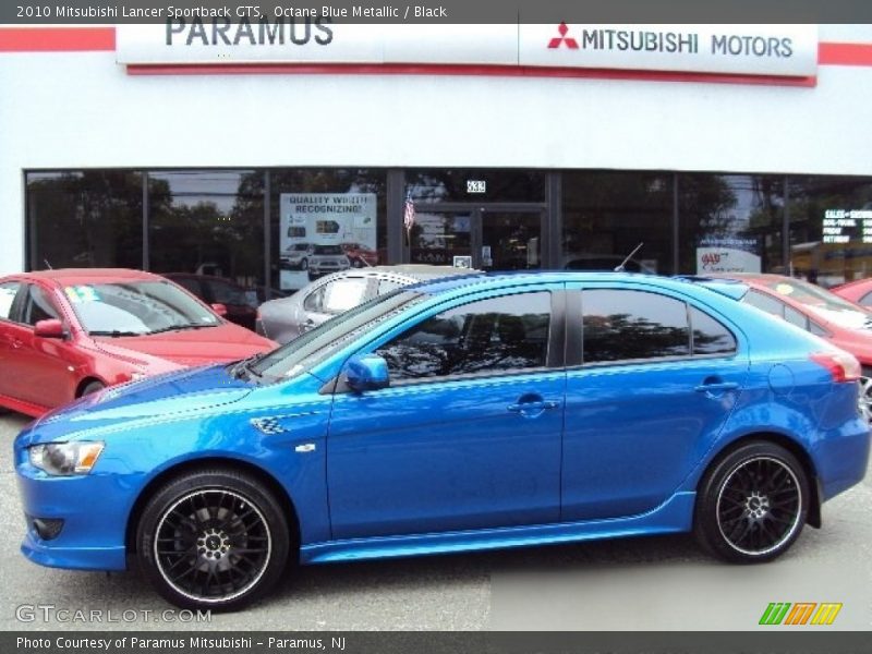 Octane Blue Metallic / Black 2010 Mitsubishi Lancer Sportback GTS
