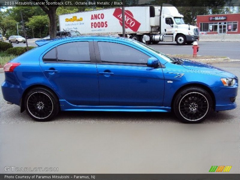 Octane Blue Metallic / Black 2010 Mitsubishi Lancer Sportback GTS