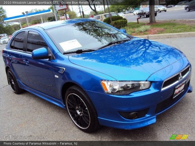 Octane Blue Metallic / Black 2010 Mitsubishi Lancer Sportback GTS