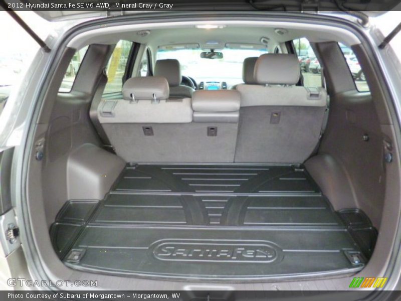 Mineral Gray / Gray 2012 Hyundai Santa Fe SE V6 AWD