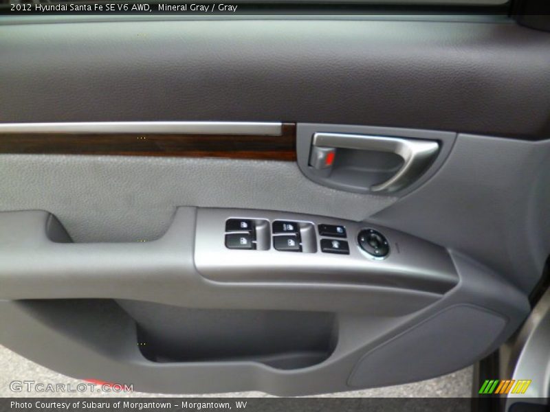 Mineral Gray / Gray 2012 Hyundai Santa Fe SE V6 AWD