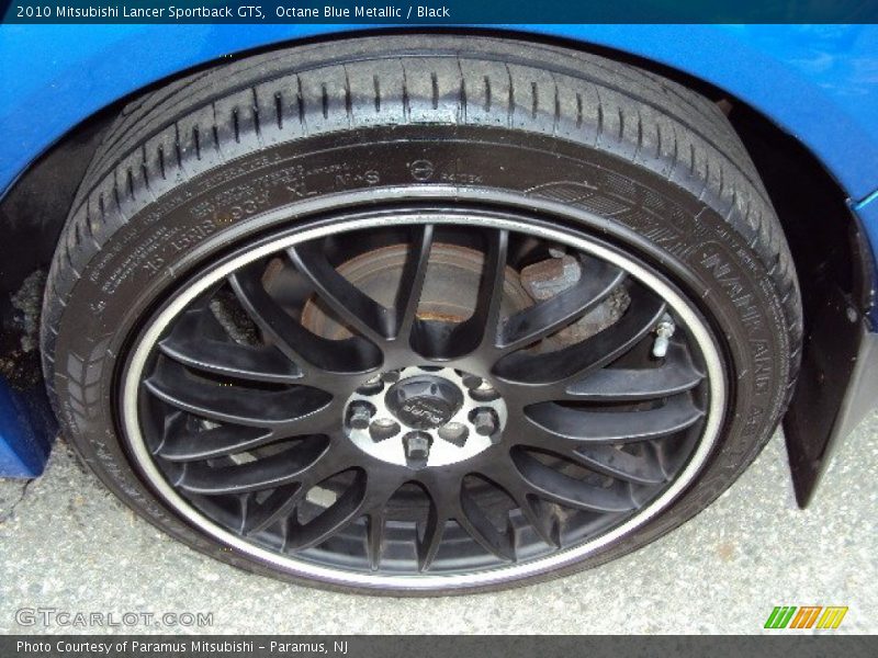 Octane Blue Metallic / Black 2010 Mitsubishi Lancer Sportback GTS