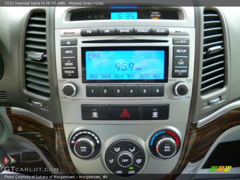 Mineral Gray / Gray 2012 Hyundai Santa Fe SE V6 AWD