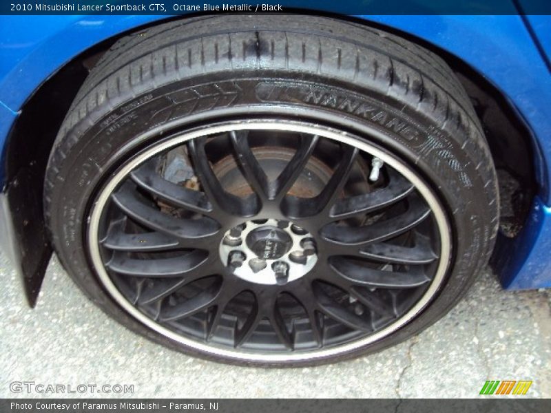Octane Blue Metallic / Black 2010 Mitsubishi Lancer Sportback GTS