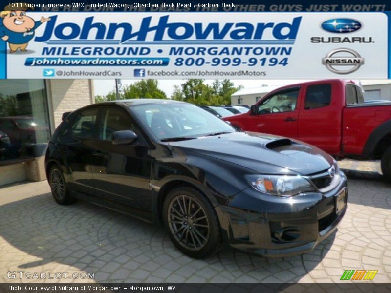 Obsidian Black Pearl / Carbon Black 2011 Subaru Impreza WRX Limited Wagon