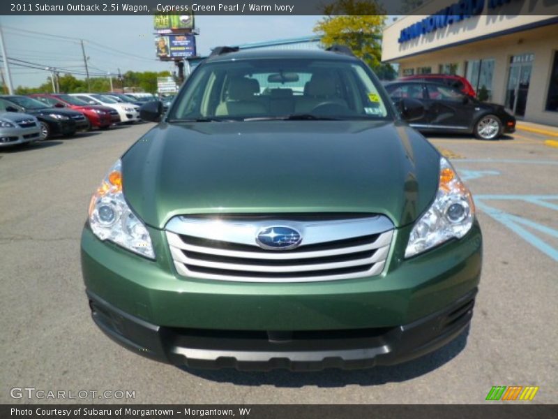 Cypress Green Pearl / Warm Ivory 2011 Subaru Outback 2.5i Wagon