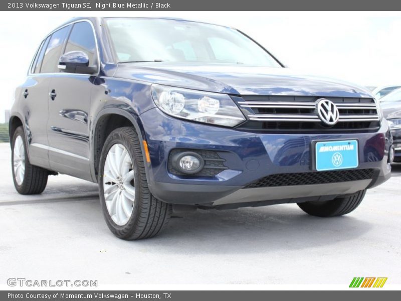 Night Blue Metallic / Black 2013 Volkswagen Tiguan SE