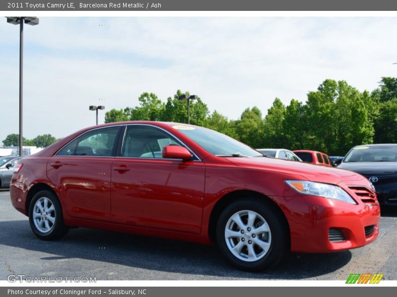 Barcelona Red Metallic / Ash 2011 Toyota Camry LE
