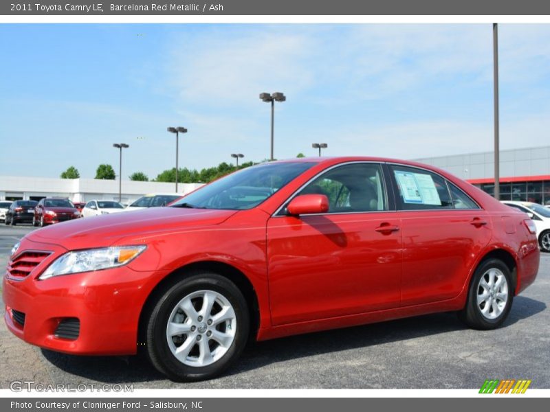 Barcelona Red Metallic / Ash 2011 Toyota Camry LE
