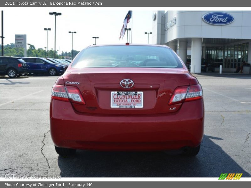 Barcelona Red Metallic / Ash 2011 Toyota Camry LE