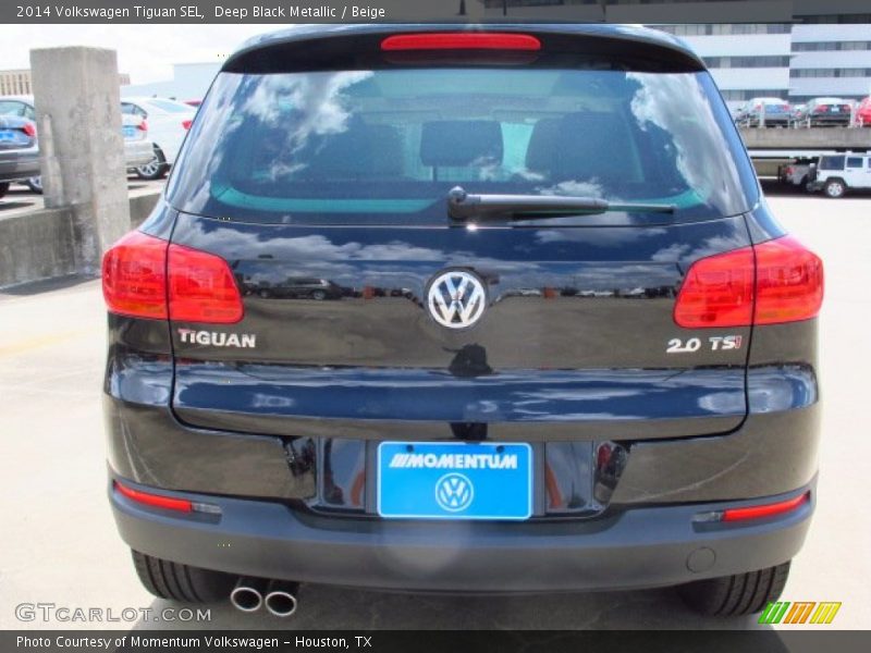 Deep Black Metallic / Beige 2014 Volkswagen Tiguan SEL