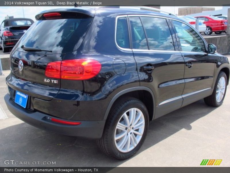 Deep Black Metallic / Beige 2014 Volkswagen Tiguan SEL