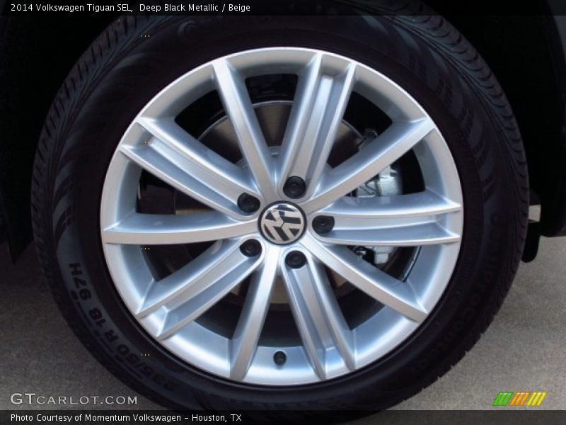 Deep Black Metallic / Beige 2014 Volkswagen Tiguan SEL