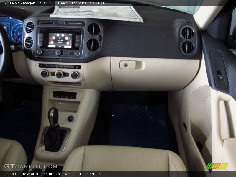 Deep Black Metallic / Beige 2014 Volkswagen Tiguan SEL