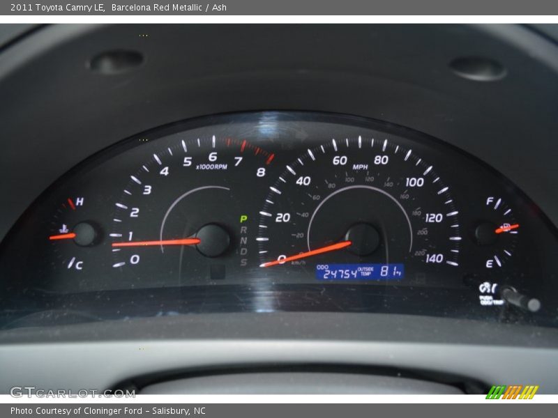 Barcelona Red Metallic / Ash 2011 Toyota Camry LE