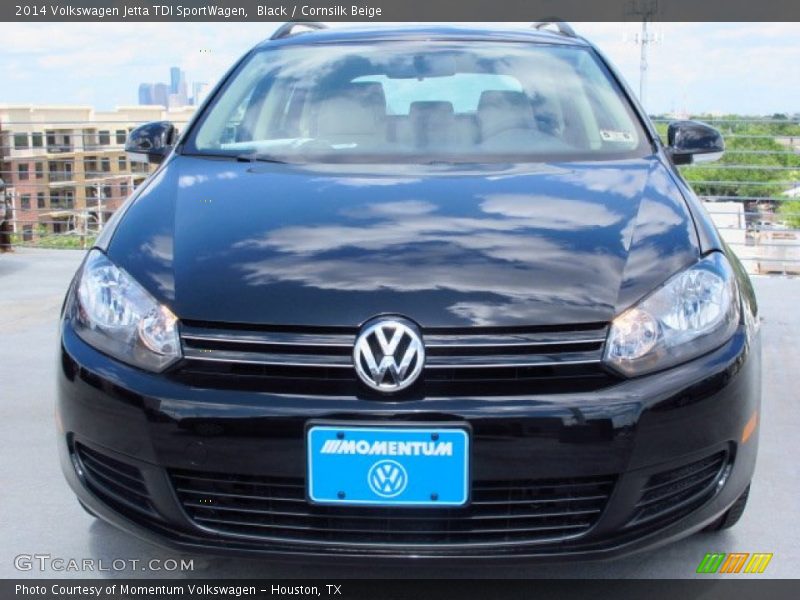 Black / Cornsilk Beige 2014 Volkswagen Jetta TDI SportWagen