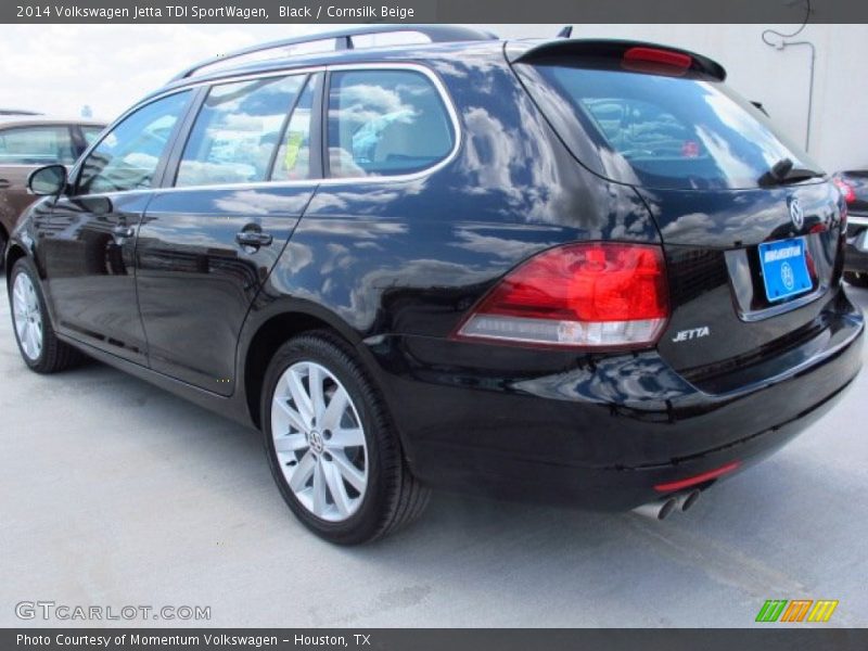 Black / Cornsilk Beige 2014 Volkswagen Jetta TDI SportWagen