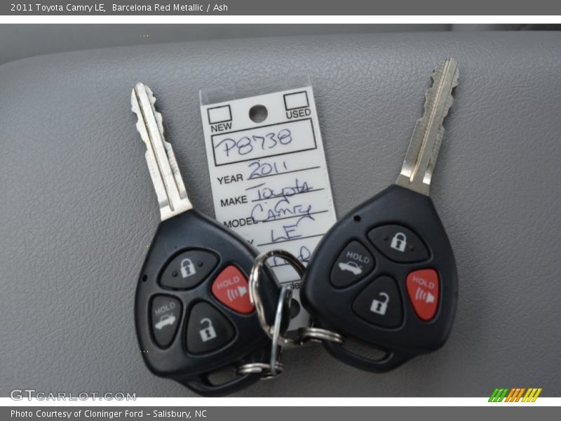Barcelona Red Metallic / Ash 2011 Toyota Camry LE