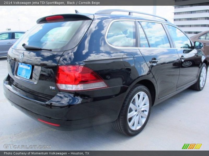 Black / Cornsilk Beige 2014 Volkswagen Jetta TDI SportWagen