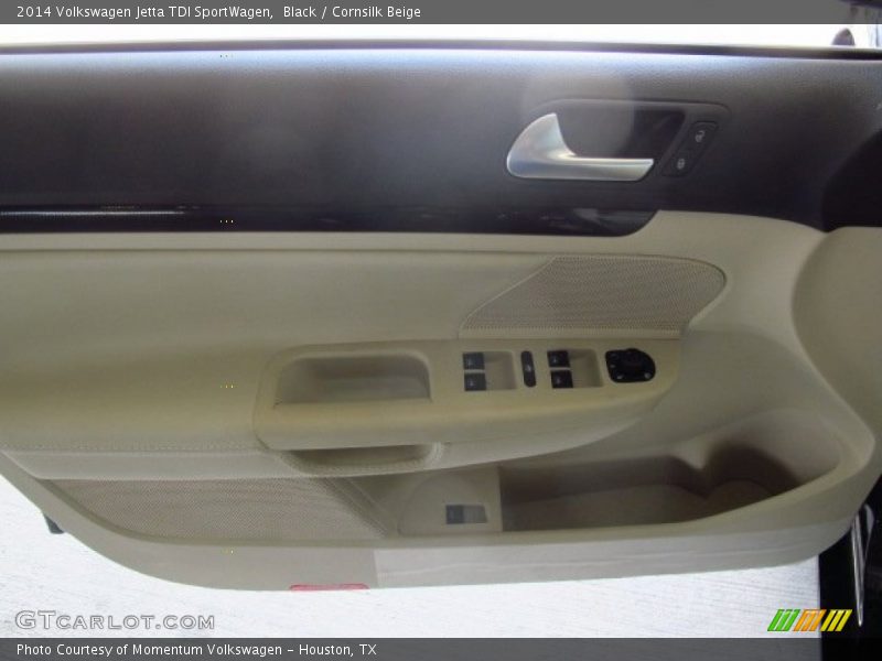 Black / Cornsilk Beige 2014 Volkswagen Jetta TDI SportWagen
