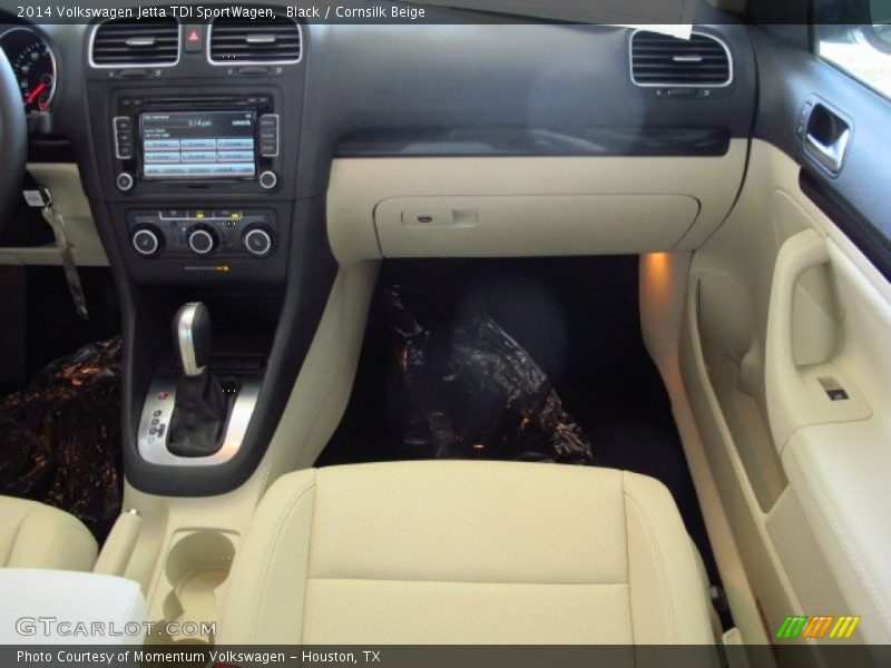 Black / Cornsilk Beige 2014 Volkswagen Jetta TDI SportWagen