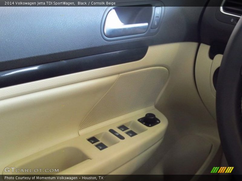 Black / Cornsilk Beige 2014 Volkswagen Jetta TDI SportWagen