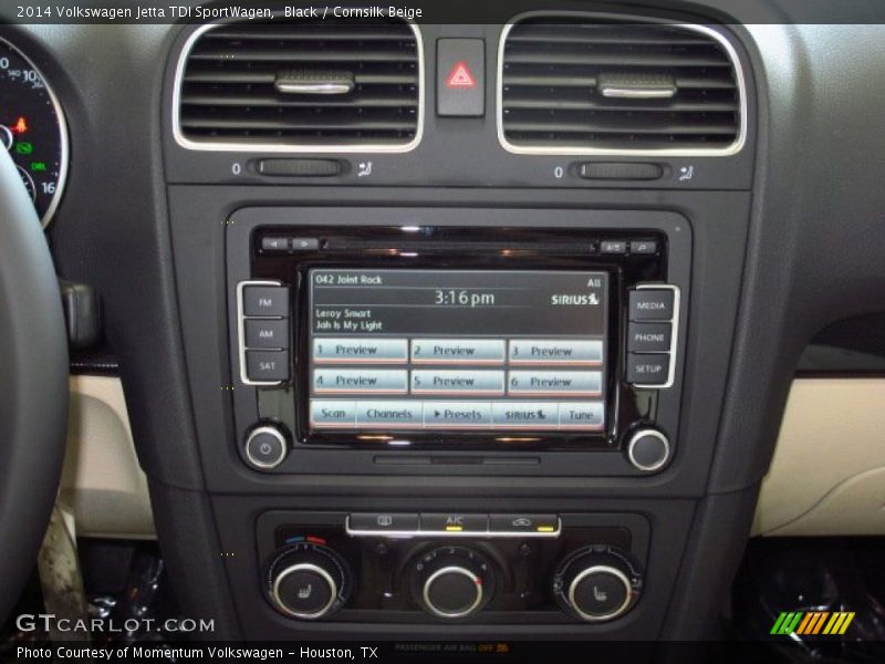 Black / Cornsilk Beige 2014 Volkswagen Jetta TDI SportWagen