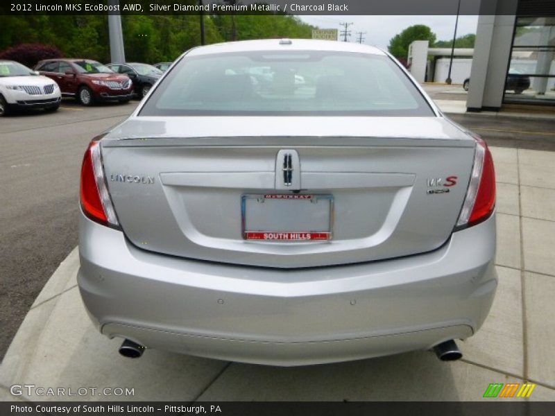 Silver Diamond Premium Metallic / Charcoal Black 2012 Lincoln MKS EcoBoost AWD