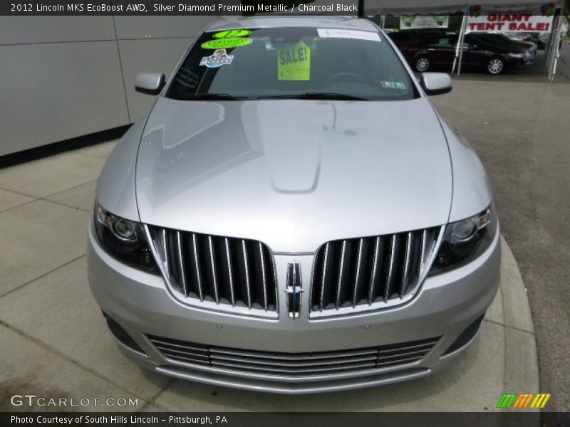 Silver Diamond Premium Metallic / Charcoal Black 2012 Lincoln MKS EcoBoost AWD