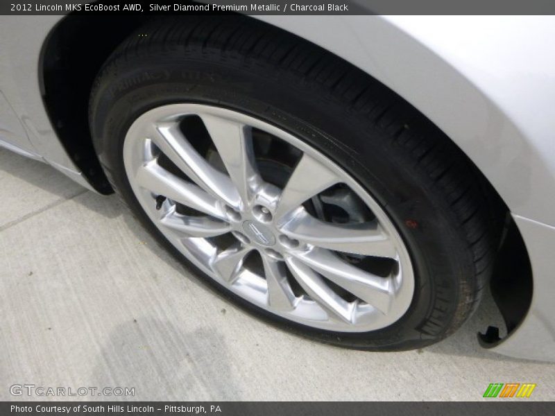 Silver Diamond Premium Metallic / Charcoal Black 2012 Lincoln MKS EcoBoost AWD