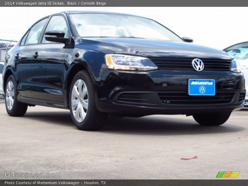 Black / Cornsilk Beige 2014 Volkswagen Jetta SE Sedan