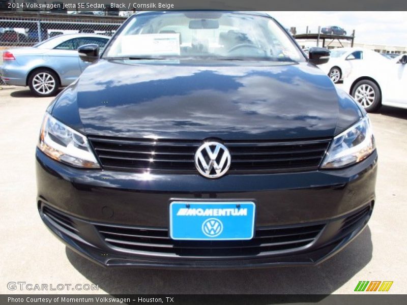 Black / Cornsilk Beige 2014 Volkswagen Jetta SE Sedan