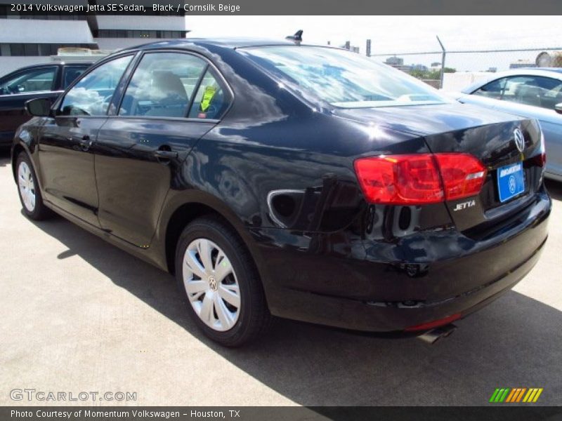 Black / Cornsilk Beige 2014 Volkswagen Jetta SE Sedan