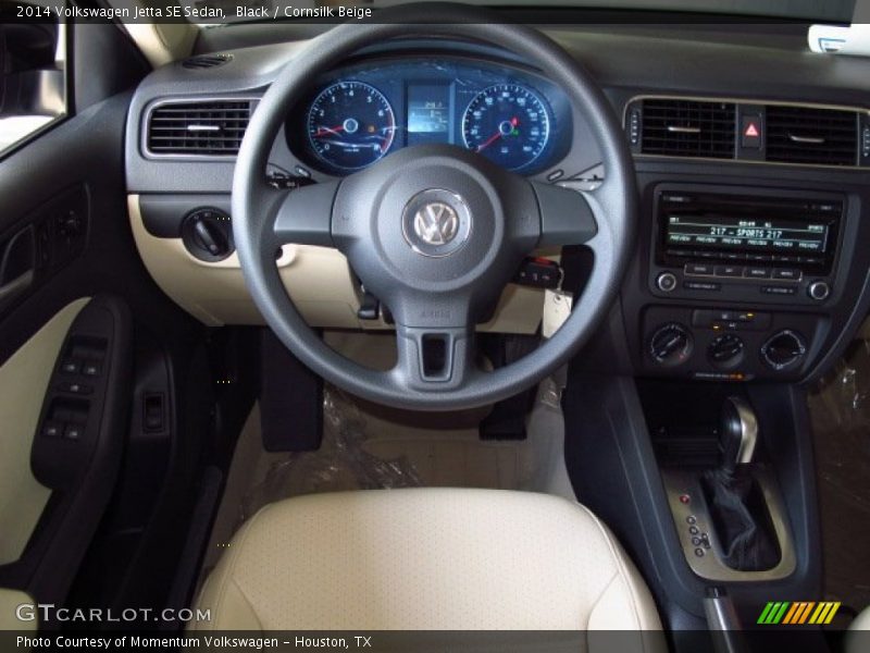 Black / Cornsilk Beige 2014 Volkswagen Jetta SE Sedan
