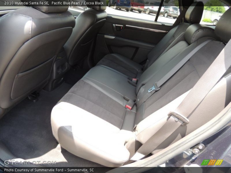 Pacific Blue Pearl / Cocoa Black 2010 Hyundai Santa Fe SE