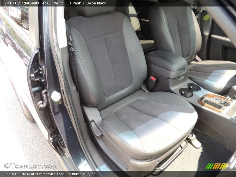 Pacific Blue Pearl / Cocoa Black 2010 Hyundai Santa Fe SE