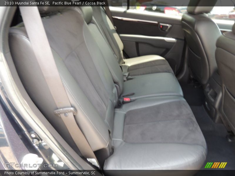 Pacific Blue Pearl / Cocoa Black 2010 Hyundai Santa Fe SE