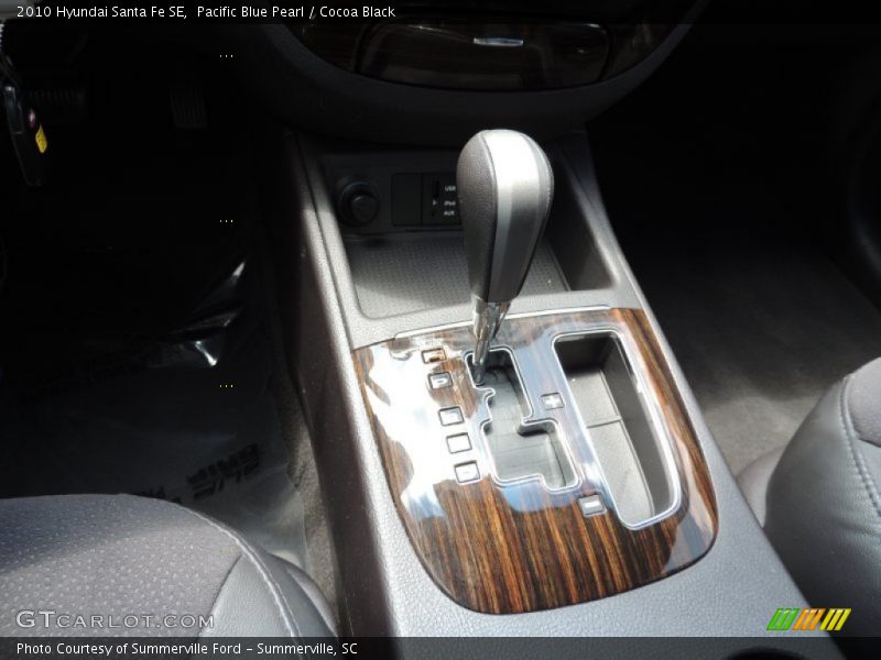 Pacific Blue Pearl / Cocoa Black 2010 Hyundai Santa Fe SE