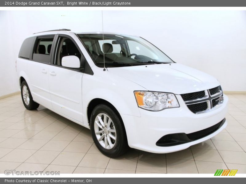 Bright White / Black/Light Graystone 2014 Dodge Grand Caravan SXT
