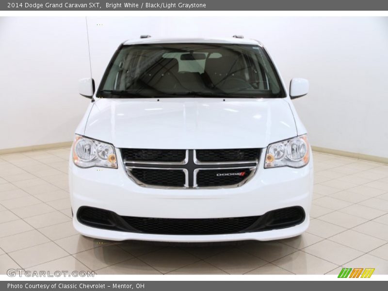 Bright White / Black/Light Graystone 2014 Dodge Grand Caravan SXT