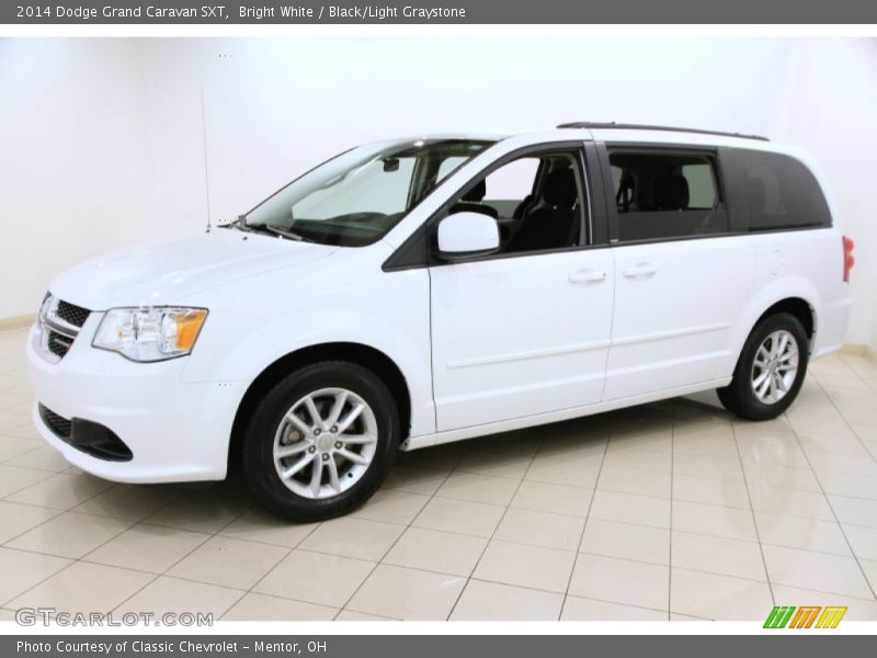 Bright White / Black/Light Graystone 2014 Dodge Grand Caravan SXT