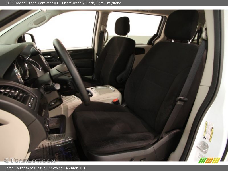 Bright White / Black/Light Graystone 2014 Dodge Grand Caravan SXT