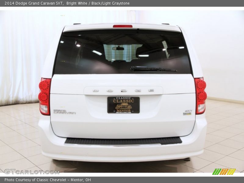 Bright White / Black/Light Graystone 2014 Dodge Grand Caravan SXT