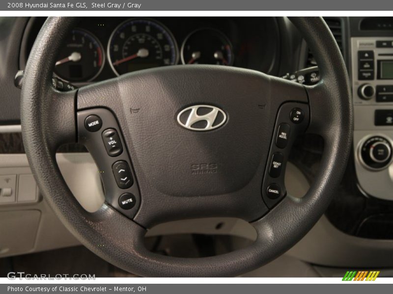 Steel Gray / Gray 2008 Hyundai Santa Fe GLS