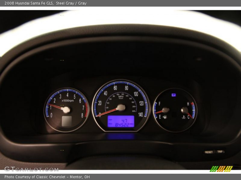 Steel Gray / Gray 2008 Hyundai Santa Fe GLS