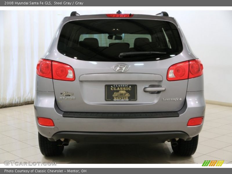 Steel Gray / Gray 2008 Hyundai Santa Fe GLS