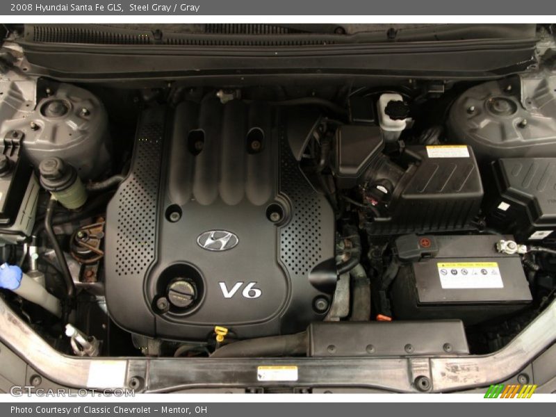 Steel Gray / Gray 2008 Hyundai Santa Fe GLS